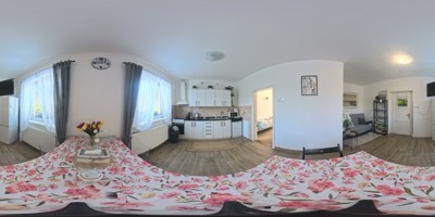 Spodní apartmán – kuchyň a obývací pokoj